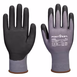 Portwest Unisex Adult A356 - ESD Nitrile Safety Gloves (Pack of 12) - S, Grey/Black