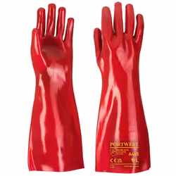 Portwest Unisex Adult A445 Gripped PVC Gauntlet Glove
