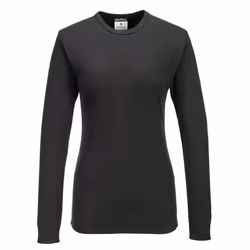 Portwest Womens/Ladies Thermal Long-Sleeved T-Shirt - XXL, Black