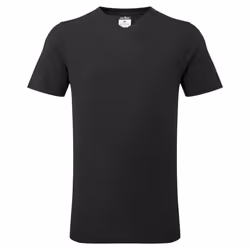 Portwest Mens Cotton V Neck T-Shirt - M, Black