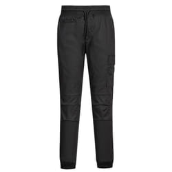 Portwest Mens MeshAir Stretch Chef Jogging Bottoms - 44R, Black