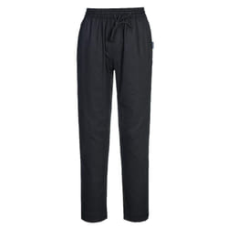 Portwest Unisex Adult Cotton MeshAir Chef Trousers - M, Black