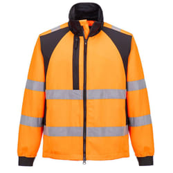 Portwest Mens WX2 Eco Hi-Vis Work Jacket - L, Orange/Black