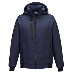 Portwest Unisex Adult WX2 Eco Hooded Insulated 2 Layer Soft Shell Jacket - XL, Dark Navy