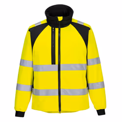 Portwest Mens WX2 Eco Hi-Vis 2 Layer Soft Shell Jacket - M, Yellow/Black
