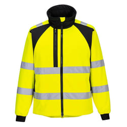 Portwest Mens WX2 Eco Hi-Vis 2 Layer Soft Shell Jacket - M, Yellow/Black