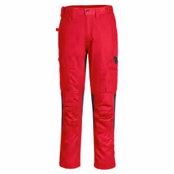 Portwest Mens WX2 Eco Stretch Work Trousers - 38R, Deep Red