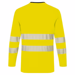 Portwest Mens DX4 Hi-Vis Long-Sleeved T-Shirt - L, Yellow/Black