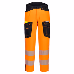 Portwest Mens Hi-Vis Work Trousers - 34R, Orange/Black