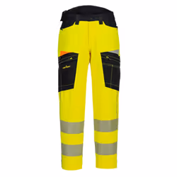 Portwest Mens Service Hi-Vis Work Trousers - 48R, Yellow/Black
