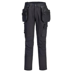 Portwest Mens Craft Detachable Holster Pocket Work Trousers - 42R, Black