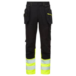 Portwest Mens DX4 Hi-Vis Detachable Holster Pocket Trousers - 46R, Yellow/Black