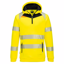 Portwest Unisex Adult DX4 Hi-Vis Quarter Zip Hoodie - XXL, Yellow/Black