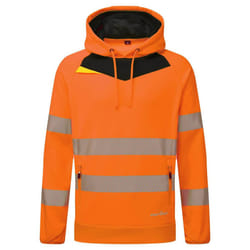 Portwest Mens DX4 Hi-Vis Pullover Hoodie - M, Orange/Black