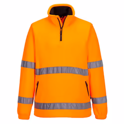 Portwest Unisex Adult Half Zip Safety Fleece Top - 3XL, Orange