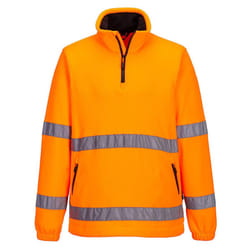 Portwest Unisex Adult Half Zip Safety Fleece Top - 3XL, Orange