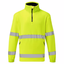 Portwest Unisex Adult Hi-Vis Half Zip Fleece Top - 3XL, Yellow