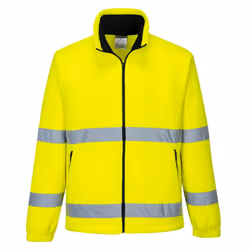 Portwest Mens F303 Fleece Hi-Vis Windbreaker - L, Yellow
