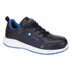 Portwest Unisex Adult Eco Composite S3S SR Leather Trainers - 4 UK, Black/Blue