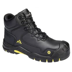 Portwest Unisex Adult Action Leather Composite Toecap Mid Boots - 11 UK, Black/Yellow