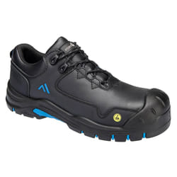 Portwest Unisex Adult S3S ESD HRO SR SC FO Action Leather Low Safety Shoes - 8 UK, Black/Blue
