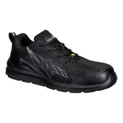Portwest Unisex Adult Textile Trainers - 13 UK, Black/Zoom Grey