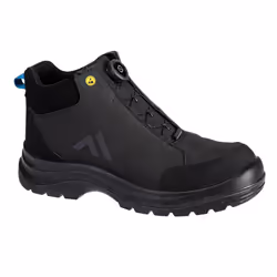Portwest Unisex Adult Ridged Leather Mid Boots - 3 UK, Black/Blue