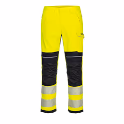 Portwest Mens Modaflame Hi-Vis Fire Resistant Work Trousers - 44R, Yellow/Black