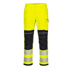 Portwest Mens Modaflame Hi-Vis Fire Resistant Work Trousers - 44R, Yellow/Black