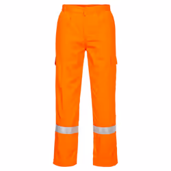 Portwest Mens Bizflame Work Fire Resistant Work Trousers - XL R, Orange