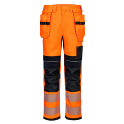 Portwest Mens PW3 FR Modaflame HVO Hi-Vis Trousers - 32R, Orange/Black