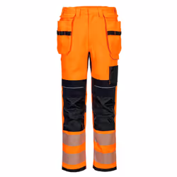 Portwest Mens PW3 FR Modaflame HVO Hi-Vis Trousers - 40R, Orange/Black