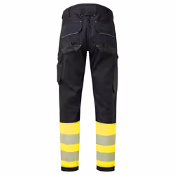 Portwest Mens PW3 FR Modaflame Hi-Vis Holster Pocket Trousers - 32R, Yellow/Black