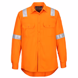 Portwest Mens Bizflame Work Lightweight Shirt - XL, Orange