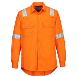 Portwest Mens Bizflame Work Lightweight Shirt - XL, Orange