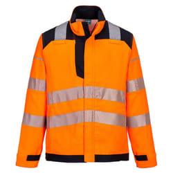 Portwest Mens PW3 FR Modaflame HVO Hi-Vis Work Jacket - S, Orange/Black