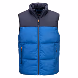 Portwest Unisex Adult KX3 Insulated Baffled Stitching Body Warmer - L, Quartz/Dark Navy
