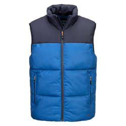 Portwest Unisex Adult KX3 Insulated Baffled Stitching Body Warmer - L, Quartz/Dark Navy