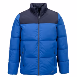 Portwest Mens KX3 Colour Block Padded Insulated Jacket - S, Quartz/Dark Navy