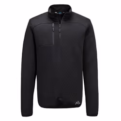 Portwest Unisex Adult Textured Quarter Zip Sweatshirt - 3XL, Black