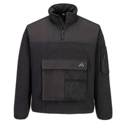 Portwest Unisex Adult KX3 Quarter Zip Fleece Top - S, Black