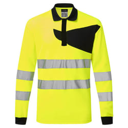 Portwest Mens PW2 Hi-Vis Polo Shirt - S, Yellow/Black