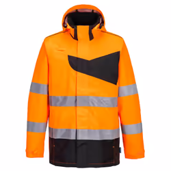 Portwest Unisex Adult PW2 High-Vis Waterproof Jacket - L, Orange/Black