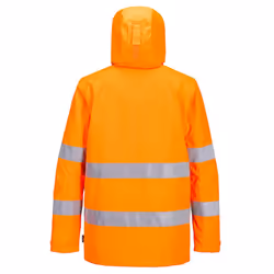 Portwest Unisex Adult PW2 High-Vis Waterproof Jacket - L, Orange/Black