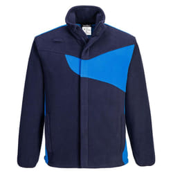 Portwest Mens PW2 Fleece Jacket - M, Navy/Royal Blue
