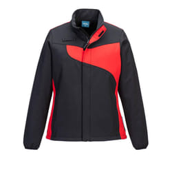 Portwest Womens/Ladies 2 Layer Soft Shell Jacket - XXL, Black/Red
