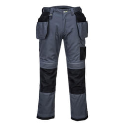 Portwest Mens PW3 Holster Stretch Work Trousers - 46R, Zoom Grey/Black