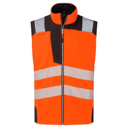 Portwest Unisex Adult Hi-Vis Softshell 3 Layer Gilet - XXL, Orange/Black