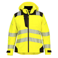 Portwest Womens/Ladies PW3 High-Vis Waterproof Jacket - XXL, Yellow/Black