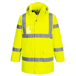 Portwest Unisex Adult Rain 3 Layer High-Vis Jacket - XL, Yellow